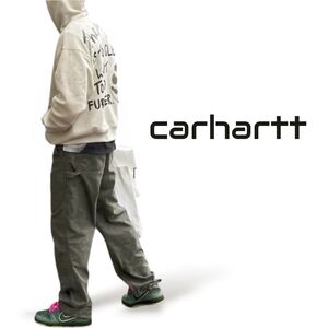 Vintage Carhartt B11 Moss Green Duck Work Pants 32x30 Y2K Dungaree Fit